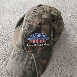 Larry The Cable Guy Camo Baseball Cap with Patriotic Logo